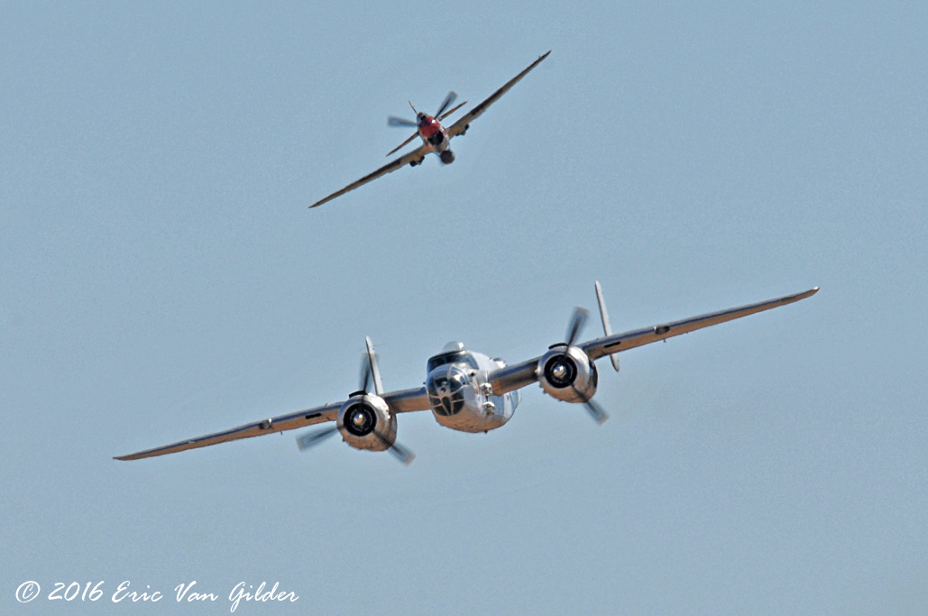 P-40 Warhawk and B-25 Mitchell