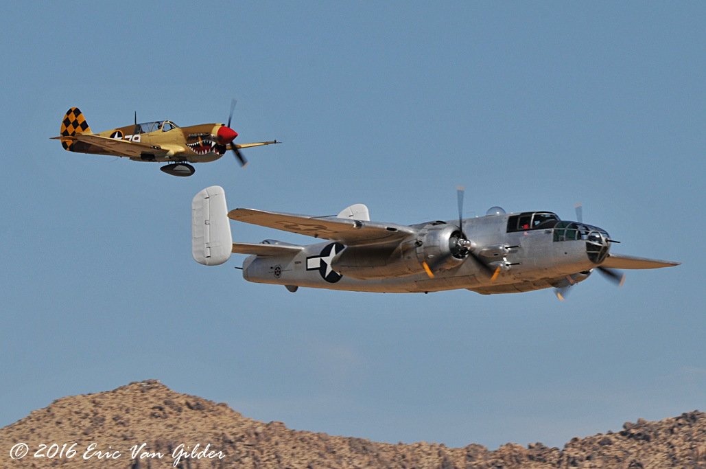 P-40 Warhawk and B-25 Mitchell